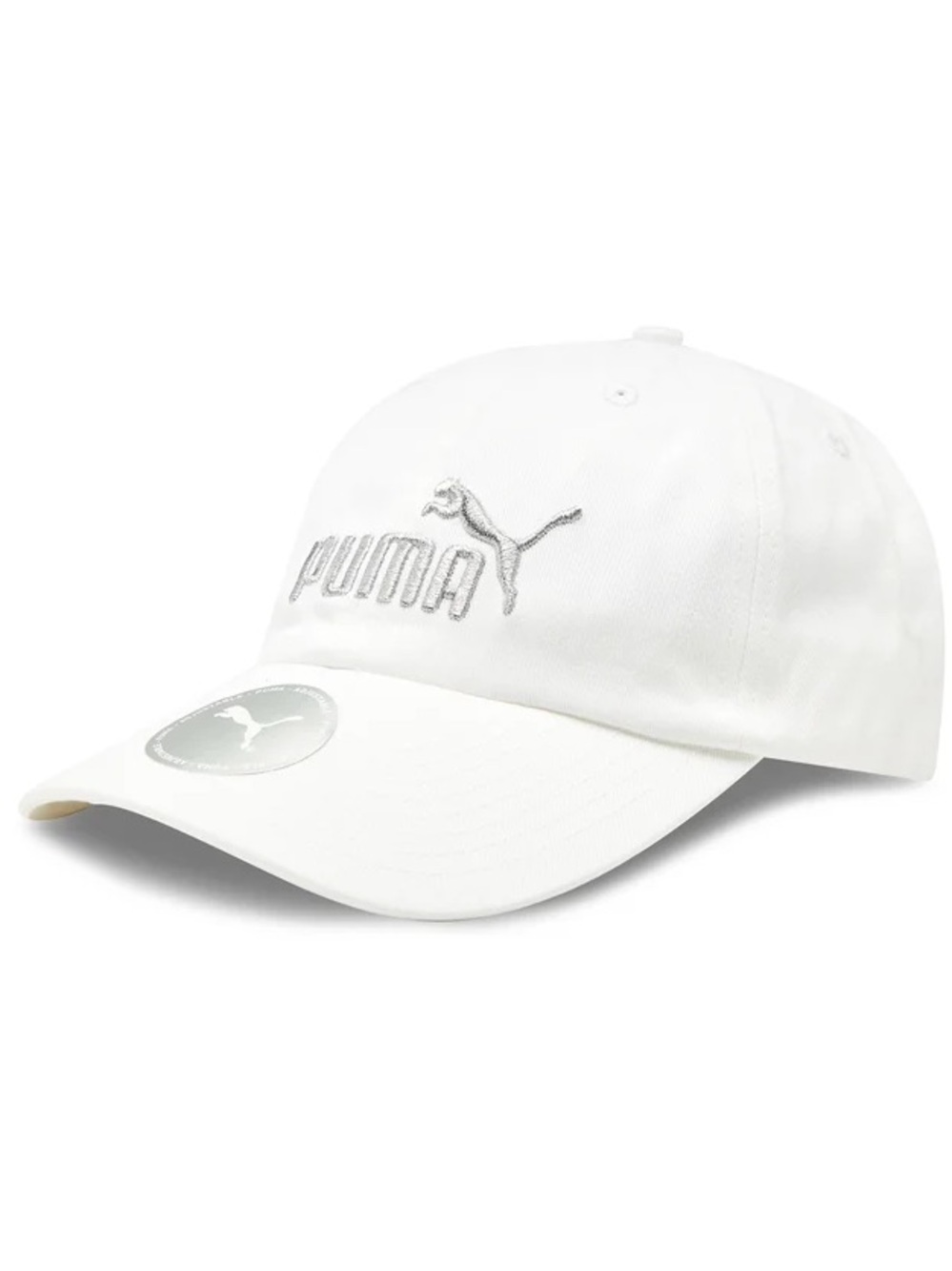Puma White Cap with Silver Logo